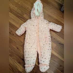Jessica Simpson Bow Snowsuit In Pink 3-6 Months